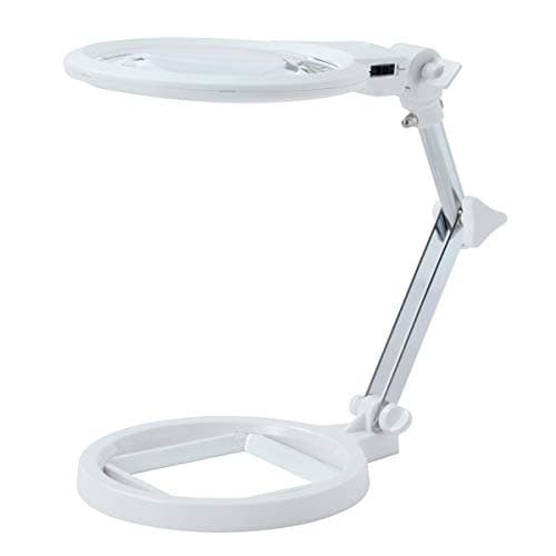Image of KATSU Magnifying Desk Lamp 2X 6X Magnifying Glasses with LED Light, Hands Free Illuminated Optical Glass Magnifier for Jewellry Repairs, Crafts, Reading and Close Work 990748