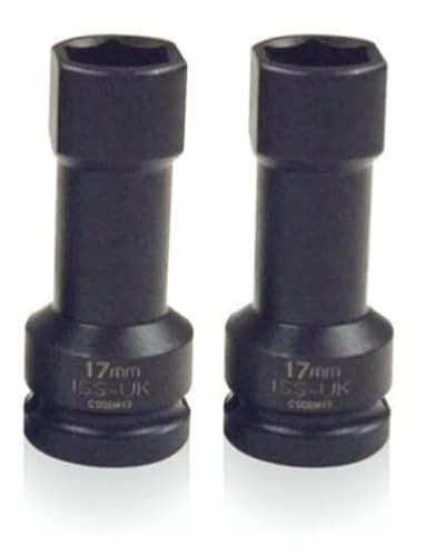 Image of 17mm Channel Unistrut Socket 1/2" Drive Impact Socket Thin Walled to fit 41mm Unistrut Twin Pack