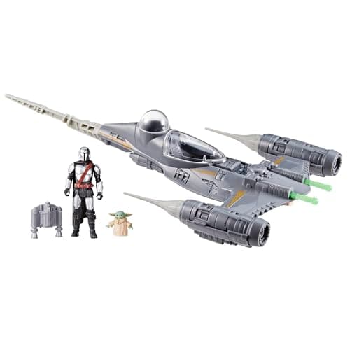 Image of Star Wars Epic Hero Series The Mandalorian's N-1 Starfighter Set, Action Figure Toys for 4+ Year Old Boys and Girls