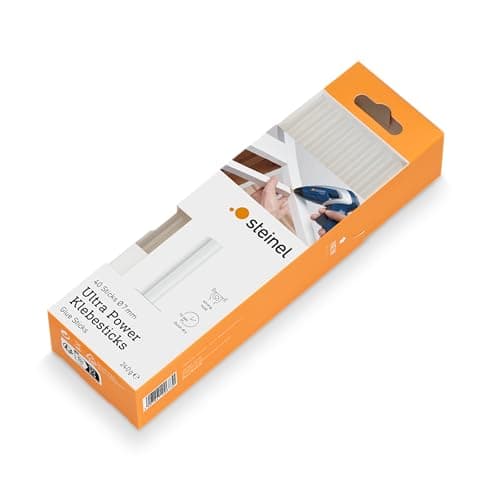 Image of Steinel Ultra Power Glue Sticks for Neo1 and Neo2, Transparent, 7 mm Diameter, 240 g, Pack of 40