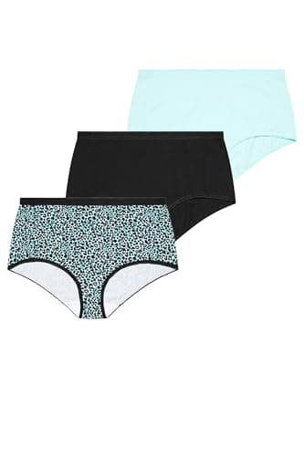 Image of Yourset 5 Pack Curve Animal Star Full Briefs - Women's - Plus Size Curve Blue
