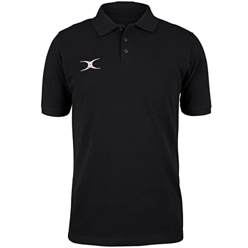 Image of Gilbert Mens Barbarians 2019 Off Field Rugby Polo Shirt T-Shirt Top Black