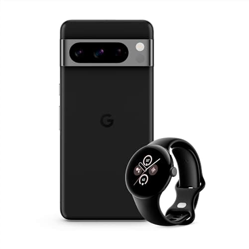 Image of Google Pixel 8 Pro – Unlocked Android Smartphone with telephoto lens, 24-hour battery and Super Actual display (Only Phone, no smartwatch) – Obsidian, 128GB (Renewed)