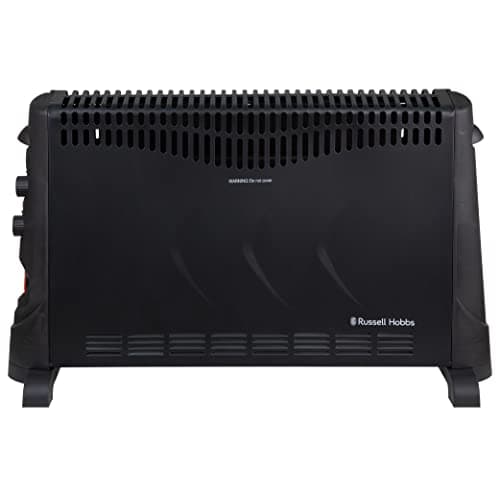 Image of Russell Hobbs 2000W/2KW Electric Convector Heater with 24 Hour Timer in Black, 3 Heat Settings, Overheat Protection, Adjustable Thermostat, 20m² Room Size, RHCVH4002B with 2 Year Guarantee