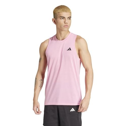 Image of Adidas Mens Train Essentials Feelready Training Sleeveless T-shirtT-Shirt, Bliss Pink/Black, Medium