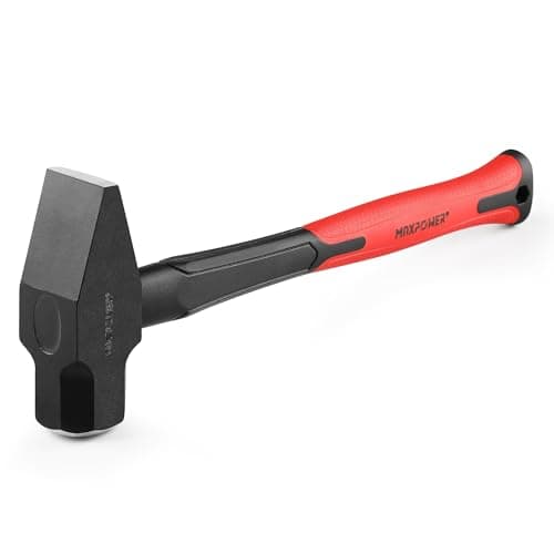 Image of MAXPOWER 3LB Cross Pein Hammer, with 12-7/8" Fiberglass Handle, Drop Forged Steel Head