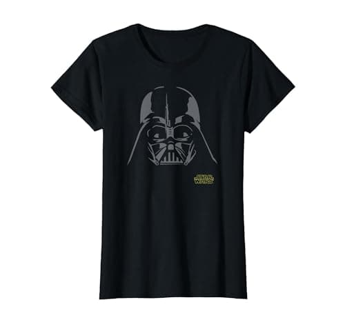 Image of Star Wars Darth Vader Simple Helmet T-Shirt, Women, Black, Large