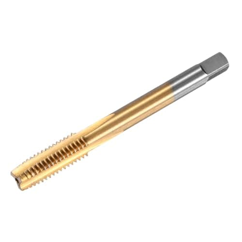 Image of M METERXITY M8x1.25mm Metric Thread Tap, HSS Titanium Coated 72mm Length Straight Flute Right Hand Thread Screw Tapping Tool for Drilling/Milling Machines/CNC Machine Tools