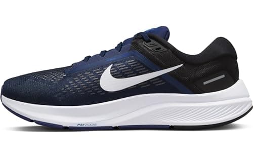 Image of Nike Men's Air Zoom Structure 24 Sneaker, Midnight Navy White Black White, 9 UK