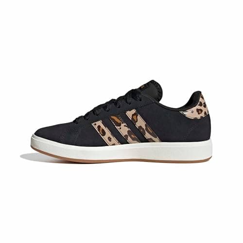 Image of adidas Women's Grand Court Base 00s Shoes, core Black/Dark Brown/Bronze strata, 5 UK