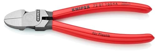 Image of KNIPEX Diagonal Cutters for Plastics Round Head with Plastic Coating 160 mm, 72 01 160 KA