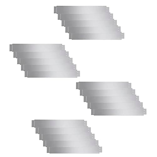 Image of vidaXL Galvanised Steel Lawn Fence - Set of 20, Flexible Outdoor Dividers, 100 x 14 cm Panels, Silver, Bendable for Custom Shapes, Durable Material
