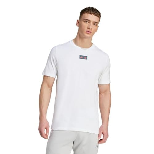 Image of adidas Men's Fc Bayern Munich Seasonal Graphic T-Shirt, White, Large