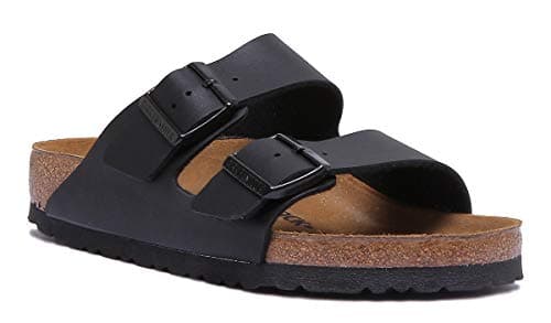 Image of Birkenstock Classic Men's Arizona Birko-Flor Slides, Black, 14 UK