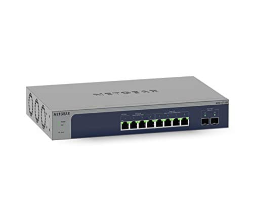 Image of NETGEAR 8 Port 10GB Switch (MS510TXM) | Smart Managed Multi-Gigabit Switch | 2x 10Gigabit SFP+ Ports | Desktop or Rackmount, and ProSAFE Lifetime Protection