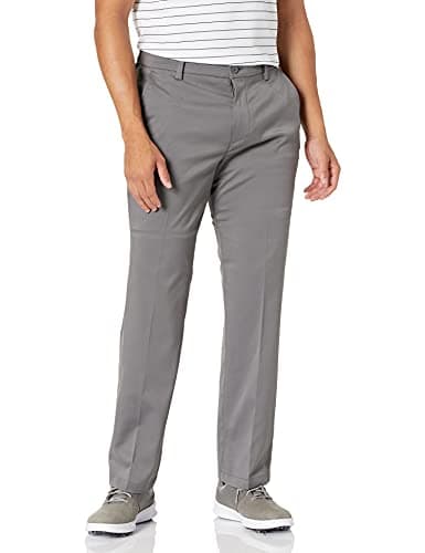 Image of Amazon Essentials Men's Classic-Fit Stretch Golf Trousers (Available in Big & Tall), Grey, 34W / 32L