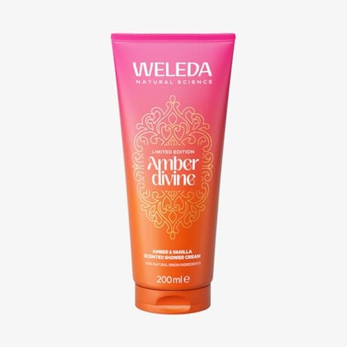 Image of Weleda Amber Divine Shower Gel with Amber & Vanilla, Body wash with natural essential oils​, For Men & Women, Vegan, 100% Natural Fragrance, 200ml