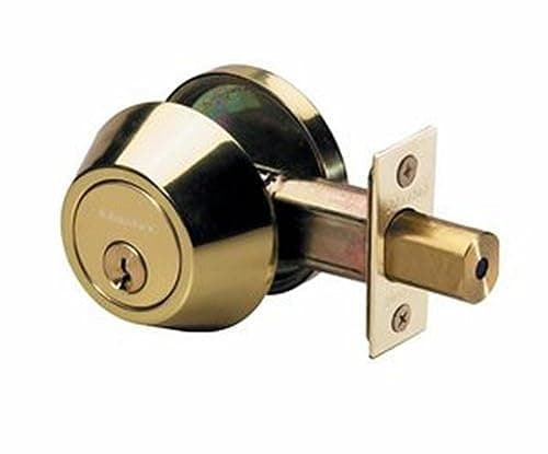 Image of Master Lock DSO0603 Single Cylinder Deadbolt, Polished Brass Master Lock