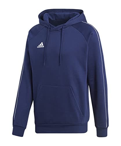 Image of adidas Men's Core18 Hoody HOODED SWEAT, Dkblue/White, S UK
