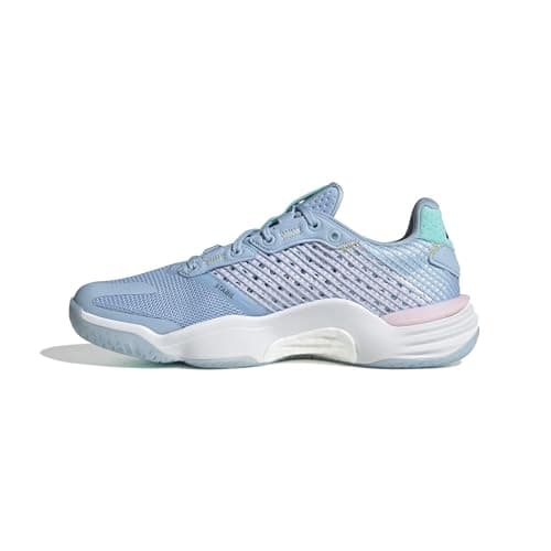 Image of adidas Women's Stabil 16 Indoor Shoes Sports, Glow Blue/Shadow Navy/Core Black, 4 UK