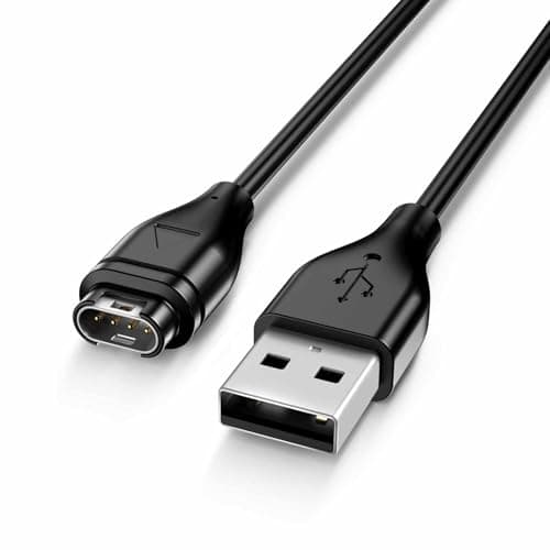 Image of Charger Cable Compatible (USB) with Garmin Forerunner 45/45S/55/245/265/745/935/945 - Garmin Fenix 7 7S 7X 6 6S 6X Pro 5 5S 5X Plus, Vivoactive 3 4 4S, Vivomove 3 3S, Venu 2 2S Sq.