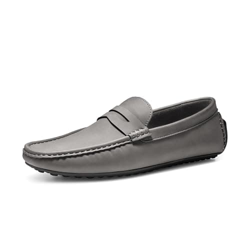Image of Bruno Marc Men's Penny Loafer Slip-on Suede Driving Shoes,SBLS2334M,Dark Grey,8.5 UK /9.5 US