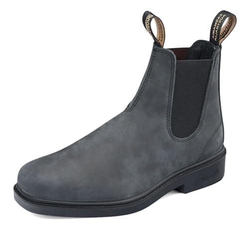 Image of BLUNDSTONE Chisel Toe 1308, Unisex Adults’ Chelsea Boots Chelsea Boots, Grey (Rustic Black Rustic Black), 6 UK (39 EU)