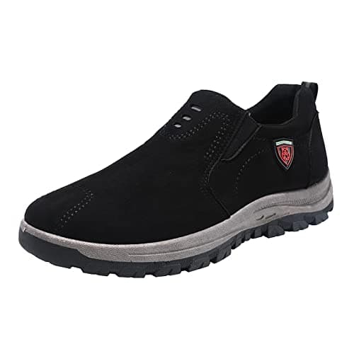 Image of Nidddiv Running Socks Men's Trainers Men's Pure Colour Fashion Casual Sports Shoes in Spring and Autumn Men's Costume Shoes, black, 10 UK