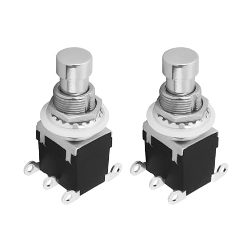 Image of Create idea 2Pcs Electric Guitar Effect Pedal Switch Bypass Replacement Part ON/ON 6Pin DPDT Latching Stomp Foot Switch AC 250V/2A 125V/4A