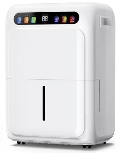 Image of Dehumidifier 20L/Day, Dehumidifiers for Home 2026 Upgrade with 6L Water Tank, Automatic Humidity Sensor, Dehumidifier for Drying Clothes with 24h Timer, Digital Humidity Display, Drain Hose