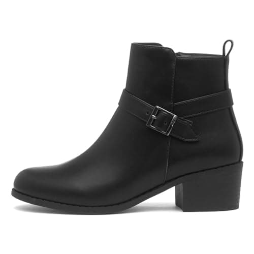 Image of Lilley Womens Black Heeled Ankle Boot - Size 6 UK - Black