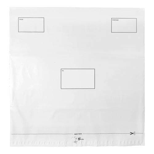 Image of 5 Star White Envelopes Peel and Seal DX (100 Pack) Strong Polythene Envelope