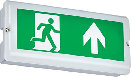 Image of Knightsbridge Emergency Exit Bulkhead with Battery Backup, Polycarbonate, 3 W, White