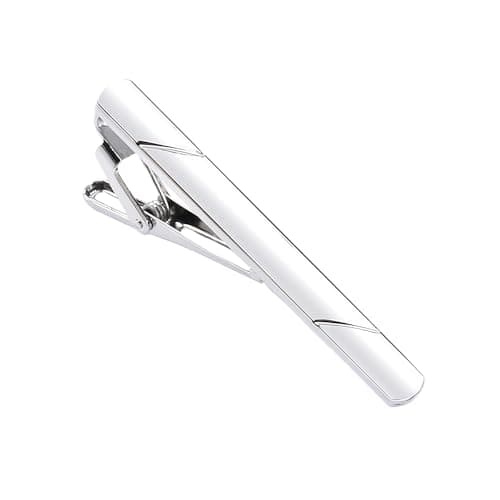 Image of VASANA Mens Stainless Steel Tie Clips Minimalist Necktie Tie Bar Clasp Clip Clamp Pins Best Gift For Men Business Party Wedding Best Gift and Daily Life