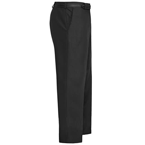 Image of MyShoeStore Mens Formal Trousers Casual Business Office Smart Dress Pants Straight Leg Flat Front Everpress Pockets Waist Size 30 Inch to 50 Inches(Black, 36/33)