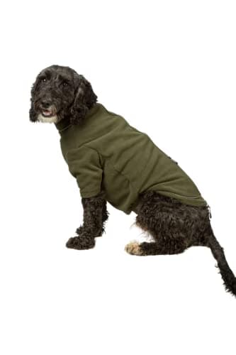 Image of Fleece Dog Jumper Puppy Jacket Winter Coat XS, S, M, L, XL Pet Clothes Rydale 18 Colours (Olive, S/M)