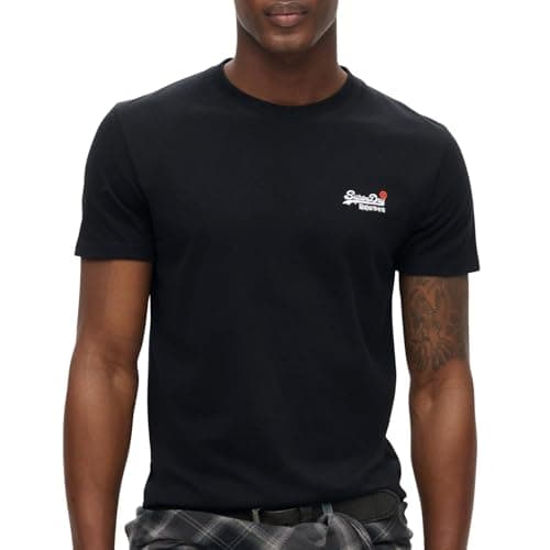 Image of Superdry Men's Essential Black T-Shirt, Black, XL