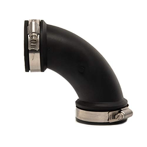 Image of Cloverleaf 4" Rubber 90° Elbow Pipe Connector