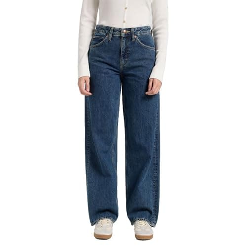 Image of Lee Women's Rider Loose Straight Fit Straight Leg Jeans, Sharp Point, 28W x 31L