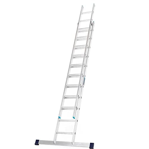 Image of TB Davies 5.0m/16.4ft, TASKMASTER 2 Section Extension Ladders, Aluminium Stabiliser Bar, Comfort D-Shaped Rungs, Reach Height 5.5m/17.9ft, EN131 Professional