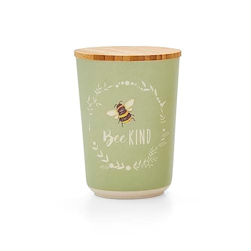 Image of Cooksmart British Designed Kitchen Canisters With Bamboo Lid | Kitchen Storage Canisters For Modern Kitchens | Tea Coffee and Sugar Canisters Set For All Types Of Kitchens (Bumble Bees - 2085)