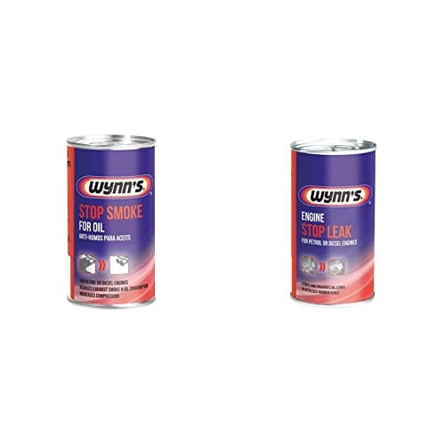 Image of Wynn's Stop Smoke For Oil Additive For Reducing Petrol & Diesel Engine Exhaust Emissions and Engine Oil Stop Leak Sealer Treatment Additive For All Engine Types 325ml