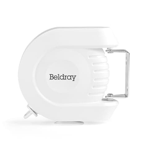 Image of Beldray Retractable Washing Line - Outdoor Extendable Clothesline, 12 m Drying Space, Wall Mountable with Pivoting Bracket, Compact Design, Durable Clothes Dryer, Naturally Dry Laundry, White