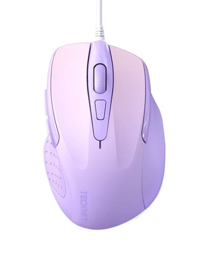 Image of TECKNET USB Wired Mouse, 6400 DPI Mice 4 Adjustable DPI with 6-Button Corded, Optical Computer Mouse with Ergonomic Design for Laptop, Chromebook, PC, Desktop, Mac, Notebook