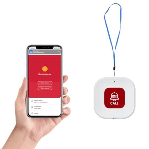 Image of OOCOME Wifi Elderly Panic Call Button Alarm, Home Emergency Pager Alert System for Seniors/Patient/Handicapped/Kids, Smart SOS Wireless Caregiver Life Alert, APP Monitoring, No Monthly Fee