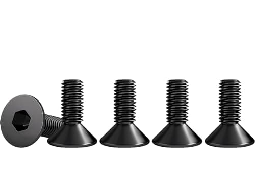 Image of Drenky Black Countersunk Screws M4 X 10mm 304 Stainless Steel Hex Socket Countersunk Bolts DIN 7991 / ISO 10642 M4 Machine Screws Rustproof Flat Head Hex Socket Cap Screws (Pack of 50)