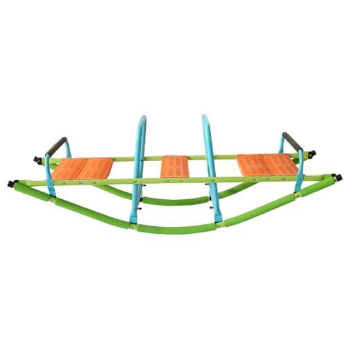 Image of Kids Seesaw, Metal Rocking Teeter Totter for Toddlers Ages 3-7, Durable Steel Tube with Plastic Seats, Outdoor Play Equipment