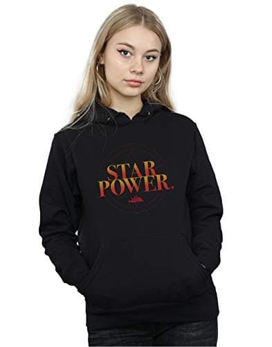 Image of Marvel Women's Captain Marvel Star Power Hoodie Black Large