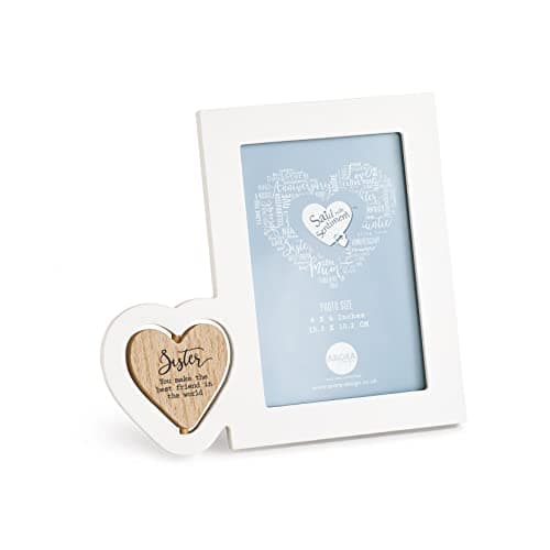 Image of Said with sentiment 7075 Sister Photo Frame, White, Photo Size 6 x 4 inches