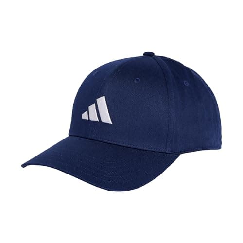 Image of adidas Unisex Baseball Cap Cotton New Logo, Dark Blue/White, M
